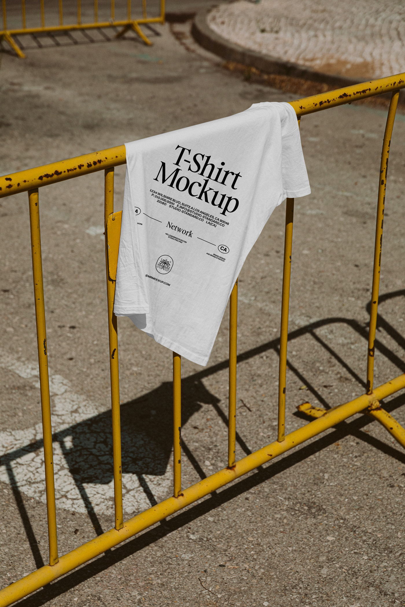 Free T-Shirt Mockup on Street PSD